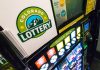 A Colorado Lottery sign in a retail store