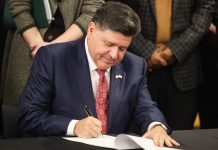 Pritzker budget aims to overhaul Illinois’ casino table game tax rate Illinois Gov. JB Pritzker signs a document as he aims to make tax changes for casino gaming.
