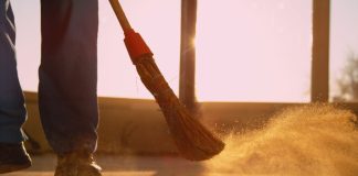 A person sweeping as Tennessee lawmakers advance a bill that aims to ban online sweepstakes games.