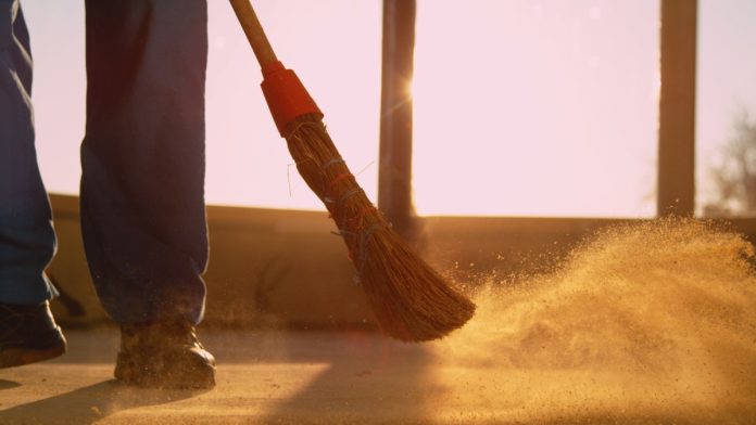 A person sweeping as Tennessee lawmakers advance a bill that aims to ban online sweepstakes games.