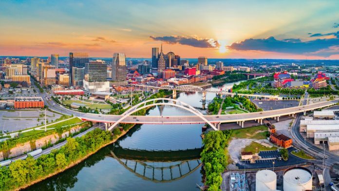 Tennessee-judge-grants-Kalshi-preliminary-injunction A wide-angle shot of Nashville, Tennessee