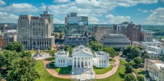 Virginia Senate and House approve online casino at second attempt Aerial view of capitol square in Richmond, Virginia