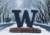 Washington Senate approves bill to allow betting on in-state college teams A large W sign for the University of Washington in the snow