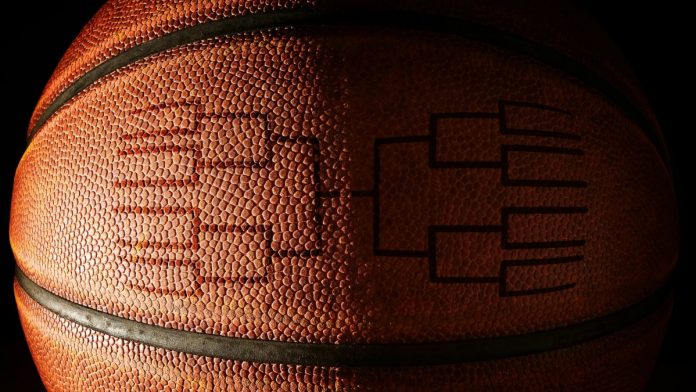 AGA-March-Madness-2026-Projection March Madness ball as the AGA projects Americans to wager $3.3 billion on the tournament.