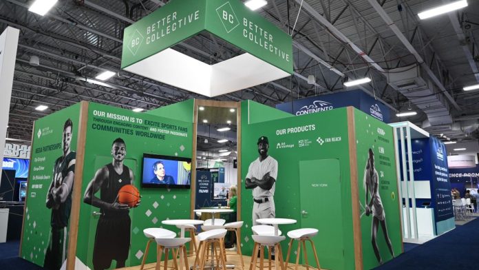 Better-Collective-leans-into-prediction-markets-products A Better Collective booth at an SBC event