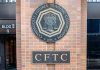 The CFTC logo on its headquarters in Washington, D.C.