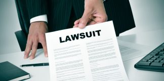 A lawsuit page as DraftKings and FanDuel face a lawsuit.