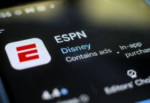 The ESPN app downloading on a phon