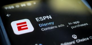 The ESPN app downloading on a phon