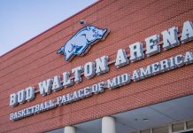 The Arkansas Razorbacks basketball Bud Walton Arena
