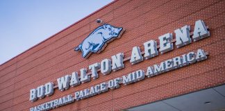 The Arkansas Razorbacks basketball Bud Walton Arena