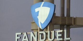 A FanDuel sign at a stadium