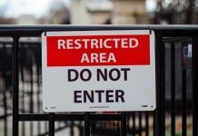 Indiana formally bans sweepstakes casinos as Gov. Braun signs bill A "restricted area" sign on a gate