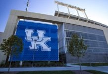 Kentucky, KY, logo as lawmakers in the state and in Minnesota, MN, consider new gaming bills.