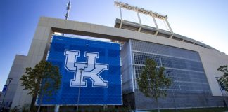 Kentucky, KY, logo as lawmakers in the state and in Minnesota, MN, consider new gaming bills.