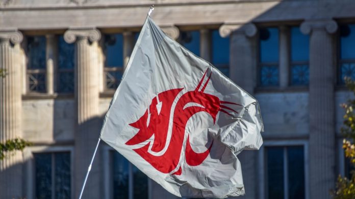 Washington State flag as the Pac-12 secures a partnership with Genius Sports.