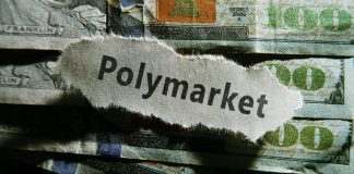 Polymarket logo as the company sues Michigan's attorney general.