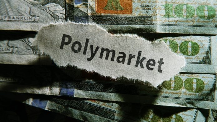 Polymarket-Sues-Michigan-AG Polymarket logo as the company sues Michigan's attorney general.