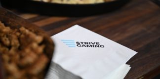 Strive Gaming logo as the company secures a deal with PlayStar Casino in New Jersey.