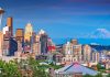 Seattle, Washington, downtown city skyline at dusk