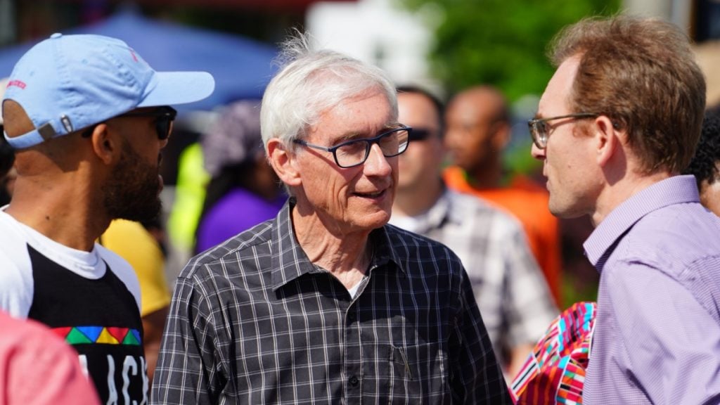 Wisconsin Gov. Tony Evers, who will consider a bill to authorize online sports betting.