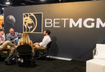 BetMGM logo as the company provides a business update.