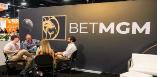 BetMGM logo as the company provides a business update.