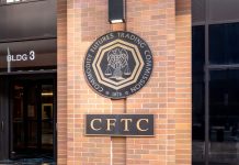 Entrance to the CFTC on its headquarters building in Washington
