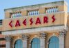 Caesars sign as the company extends talks with Tilman Fertitta.