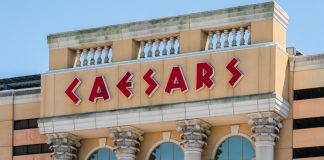 Caesars sign as the company extends talks with Tilman Fertitta.