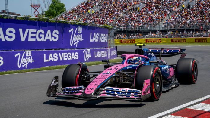 Franco Colapinto races in qualifying for the 2025 Formula 1 Canadian Grand Prix