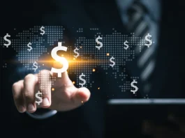 A man touches a dollar sign connected to others, illustrating Fyntek's analysis.