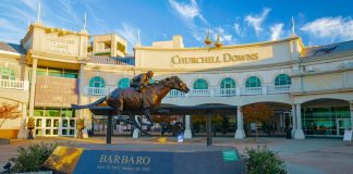 Churchill Downs, the home of the Kentucky Derby