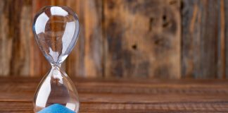 An empty hourglass