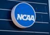 NCAA wants DraftKings March Madness trademark lawsuit fast-tracked NCAA logo as the organization makes a request in its suit against DraftKings.