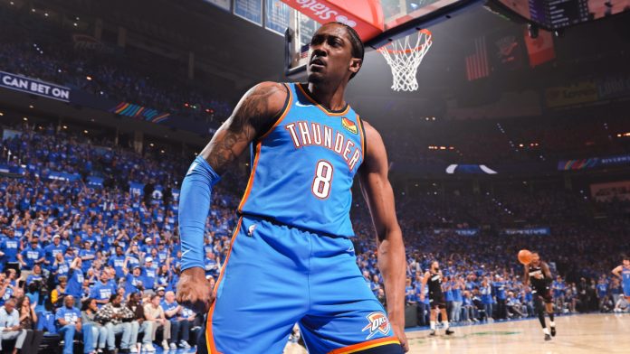 An Oklahoma City Thunder player as the team supports a sports betting bill.