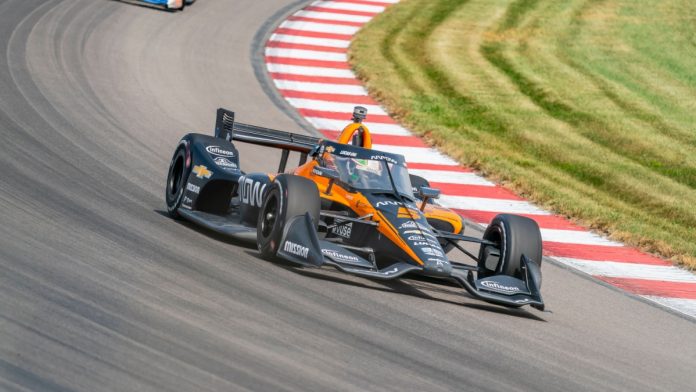 Arrow McLaren car as the company works with PrizePicks.