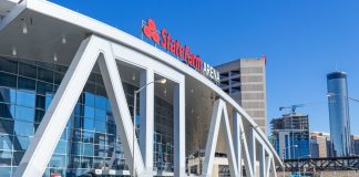 State Farm Arena, home of the Atlanta Hawks NBA team