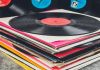 A stack of vinyl records