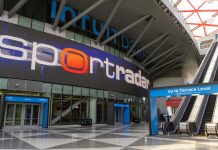Sportradar sign as the company releases its latest earnings report.