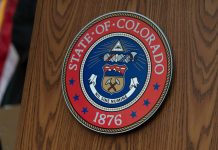 Colorado emblem as the state moves forward with a new gambling bill.