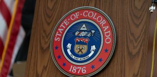 Colorado emblem as the state moves forward with a new gambling bill.