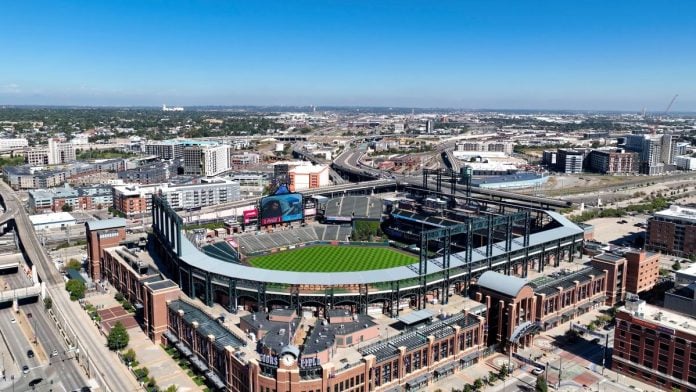 Colorado-sports-betting-protections-bill-not-antagonistic-to-industry-says-sponsor Denver, Colorado, with the Coors Field ballpark in the foreground