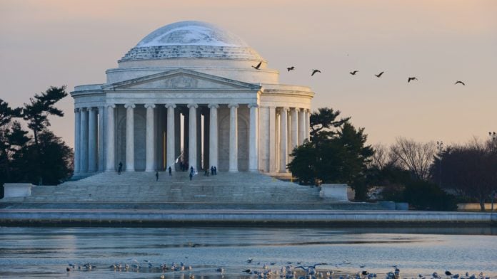 Washington, D.C. as lawmakers in DC discuss online casino legislation.