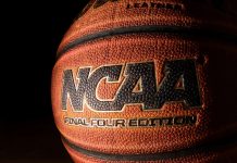 An NCAA basketball as the organization reaches a resolution tied to gambling violations.