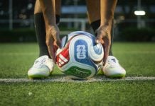 FIFA soccer ball as New Jersey considers a bill to add a 10% tax for World Cup online sports wagers.