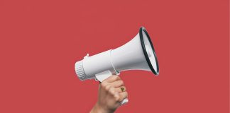 Megaphone gives a warning as New York debuts a new unlawful gambling campaign.