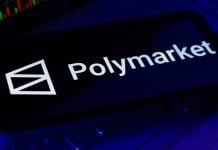 Polymarket logo as the company dissolves its waitlist for U.S. consumers.