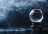 crystal ball in smoke