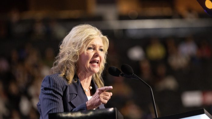 Senate-Subcommitte-Hearing-Sports-Betting-Integrity-6a0e11d7a8f82 Sen. Marsha Blackburn who lead a discussion about sports betting integrity in the U.S. Senate.